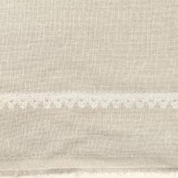 Tessuto ecru misto lino/cotone in tinta unita con merletto - Lecien, Whitewash Lecien Corporation - 1