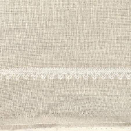 Tessuto ecru misto lino/cotone in tinta unita con merletto - Lecien, Whitewash Lecien Corporation - 1
