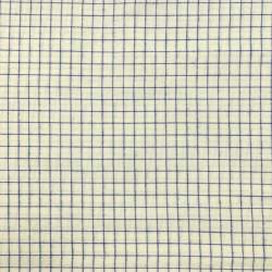 Tessuto tinto in filo americano bianco avorio quadrettato con linee blu Moda Fabrics - 2