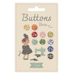Tilda Brie Basics Buttons, 10 bottoni da 10 mm colori vivaci Tilda Fabrics - 1