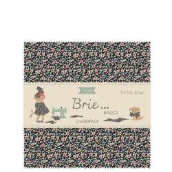 Tilda Brie Basics Charm Pack, 32 quadrati 5 x 5 pollici colori vivaci Tilda Fabrics - 1