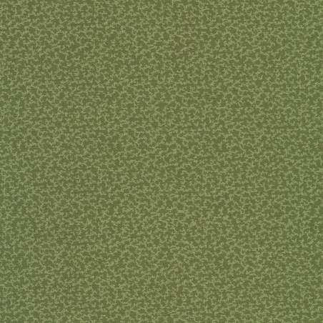Tessuto verde oliva con piccoli rametti tono su tono - Life on Yale by Julie Letvin Robert Kaufman - 1