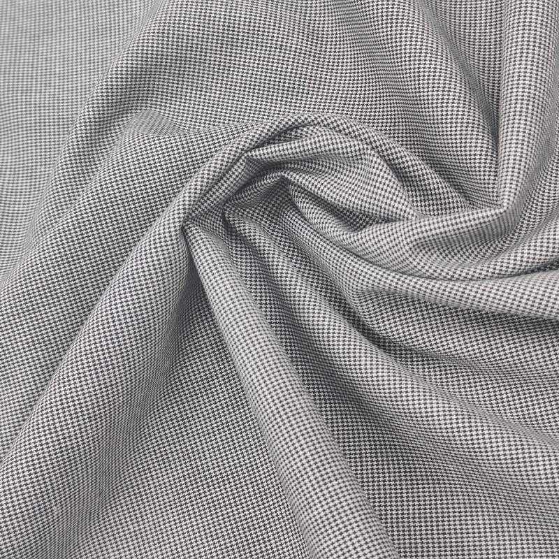 Tessuto percalle con disegno pied de poule bianco e nero - Sevenberry Classic Plaid Gingham Pepper Sojitz Fashion - 1