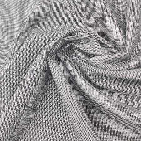 Tessuto percalle con disegno pied de poule bianco e nero - Sevenberry Classic Plaid Gingham Pepper Sojitz Fashion - 1