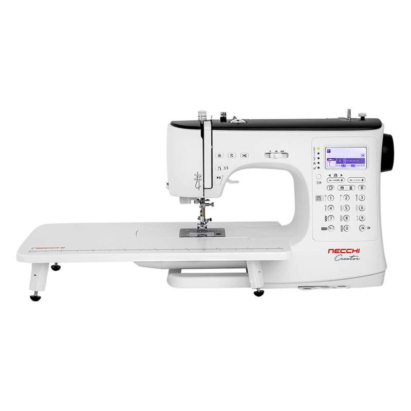 Necchi Creator C360 - Macchina elettronica per Quilting vista frontale con allungabase