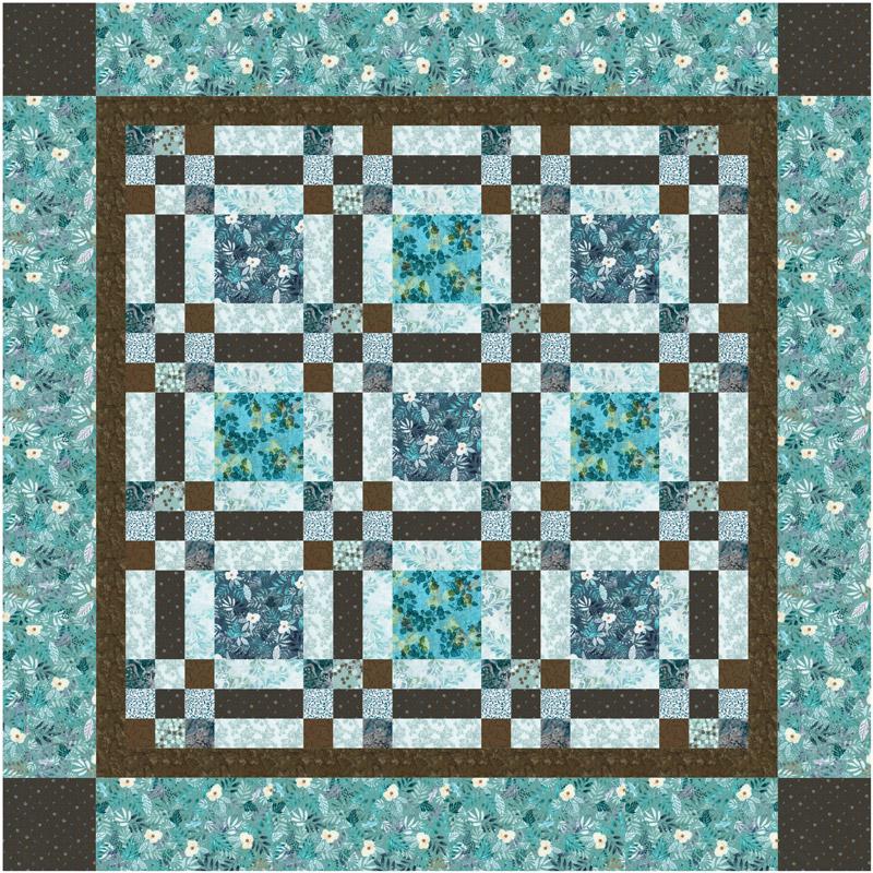 Strips and Squares Quilt per Principianti da 51¼ x 51¼ pollici - Kit con Cartamodello Roberta De Marchi - 1