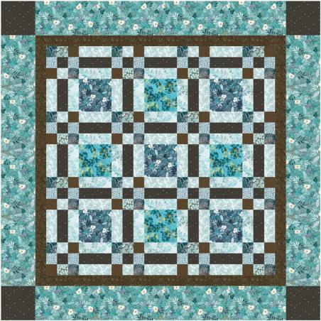 Strips and Squares Quilt per Principianti da 51¼ x 51¼ pollici - Kit con Cartamodello Roberta De Marchi - 1