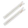 2 Cerniere Lampo con Zip da 20 cm con cursore a goccia - Colore Oro su Bianco Zakka Workshop - cerniere ruotate