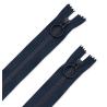 2 Cerniere Zip da 22 cm con cursore ad anello - Colore blu navy - Zakka Workshop