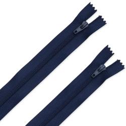 2 Cerniere Lampo di Nylon con Zip da 20 cm - colore blu Zakka Workshop - 1