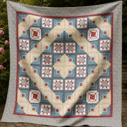A Log Cabin in Bloom, Quilt Mystery 2026 Roberta De Marchi - Quilt finito solo patchwork