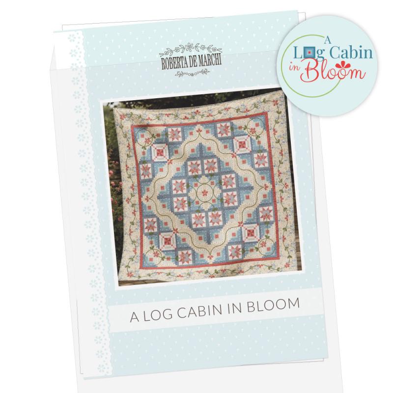 A Log Cabin in Bloom, Istruzioni passo passo stampate - Quilt da 260 x 260 cm Roberta De Marchi - 1