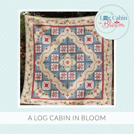 A Log Cabin in Bloom, Istruzioni PDF passo passo - Quilt da 260 x 260 cm