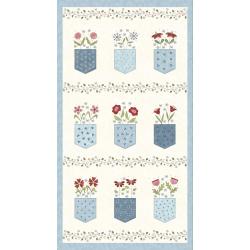 Pannello stampato con tasche fiorite - Pocketful of Posies di Gail Pan Henry Glass - 1