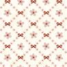 Tessuto crema fiori rossi disposti a griglia - Pocketful of Posies di Gail Pan Henry Glass - 1