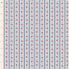 Tilda Village Life Agnes Blue, Tessuto Panna con Strisce Blu e Rose Tilda Fabrics - 1