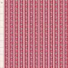 Tilda Village Life Agnes Burgundy, Tessuto Bordeaux con Strisce Bordeaux e Rose Tilda Fabrics - 1