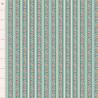 Tilda Village Life Agnes Teal, Tessuto Azzurro Teal con Strisce Teal e Rose Tilda Fabrics - 1