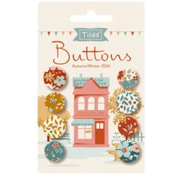 Tilda Village Life Autumn, 8 Bottoni da 14 e 16 mm Autunno Tilda Fabrics - 1