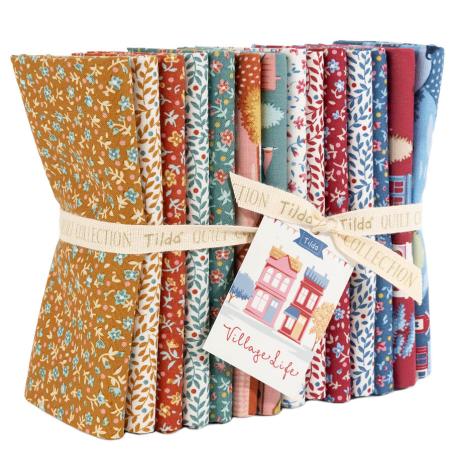 Tilda Village Life Blenders, 14 Fat Quarter 48 x 53 cm Coordinati Tilda Fabrics - 1
