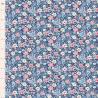 Tilda Village Life Esther Blue, Tessuto Blu con piccoli fiori colorati Tilda Fabrics - 1