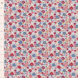 Tilda Village Life Esther Cold Cream, Tessuto Panna con piccoli fiori colorati Tilda Fabrics - 1