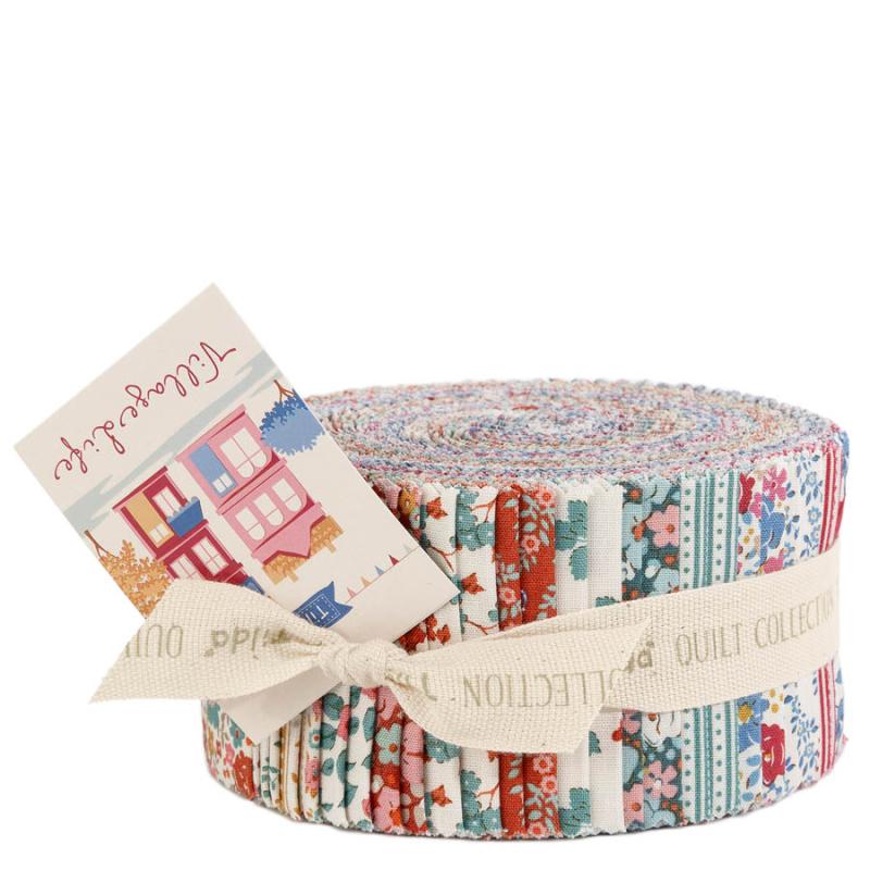 Tilda Village Life Fabric Roll, 40 Strisce 2,5 x 42 pollici 2 per tessuto Tilda Fabrics - 1