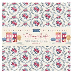 Tilda Village Life Fabric Stack, 40 Quadrati 10 x 10 pollici 2 per tessuto Tilda Fabrics - 1