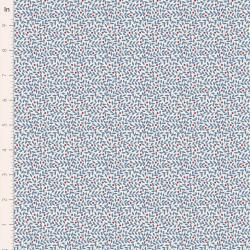 Tilda Village Life Lillian Blue, Tessuto Panna con piccoli rami Blu Tilda Fabrics - 1