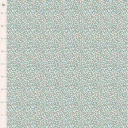 Tilda Village Life Lillian Teal, Tessuto Panna con piccoli rami Teal Tilda Fabrics - 1