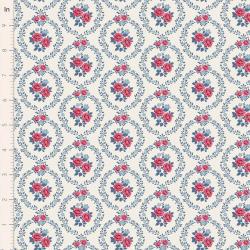 Tilda Village Life Mable Cold Cream, Tessuto Panna con Ghirlande di Rose Tilda Fabrics - 1