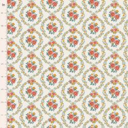 Tilda Village Life Mable Warm Cream, Tessuto Crema con Ghirlande di Rose Tilda Fabrics - 1