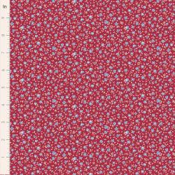 Tilda Village Life Mae Burgundy, Tessuto Bordeaux con piccoli Fiori Tilda Fabrics - 1