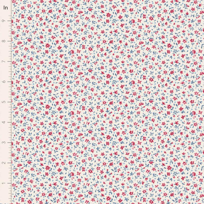 Tilda Village Life Mae Cream, Tessuto Panna con piccoli Fiori Tilda Fabrics - 1