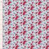 Tilda Village Life Margot Burgundy, Tessuto Panna con Rose Bordeaux e Foglie Teal Tilda Fabrics - 1