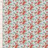 Tilda Village Life Margot Rust, Tessuto Panna con Rose rosse e Foglie Teal Tilda Fabrics - 1
