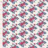 Tilda Village Life Myrtle Blue, Tessuto Panna con Mazzi di Rose e foglie Blu Tilda Fabrics - 1