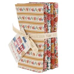Tilda Village Life Rust/Ochre, 5 Fat Quarter 48 x 53 cm Ruggine/Ocra Tilda Fabrics - 1