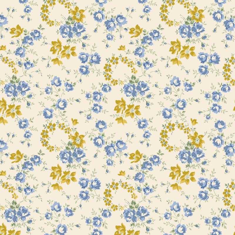 copy of Tree of Life Orchard Harvest Woodland Pastels, Tessuto Blu con Raccolto del Frutteto - Lyberty Fabrics Liberty Fabrics -