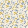 Palace Garden, Petal Crown, Tessuto Crema con Fiori Azzurri e Gialli - Liberty Fabrics Liberty Fabrics - 1