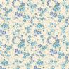 Palace Garden, Petal Crown, Tessuto Crema con Fiori Azzurri e Blu - Liberty Fabrics Liberty Fabrics - 1