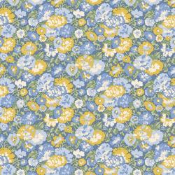 Palace Garden, Buckingham Blooms, Tessuto a Fiori fitti Azzurri e Gialli - Liberty Fabrics Liberty Fabrics - 1