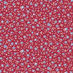 Tilda Village Life Mae Burgundy, Tessuto Bordeaux con piccoli Fiori Tilda Fabrics - 1