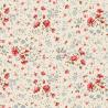 Tilda Wideback Basics Ellie Red/Slate, Tessuto Crema con piccoli fiori rossi e azzurri