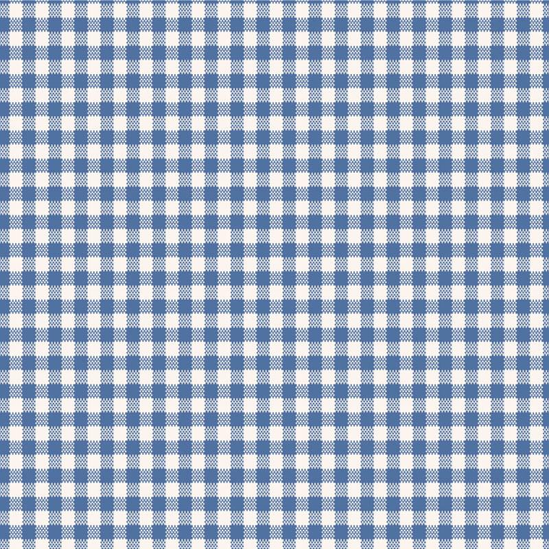 Tilda Wideback Basics Gingham Blue, Tessuto Blu a quadretti Vichy