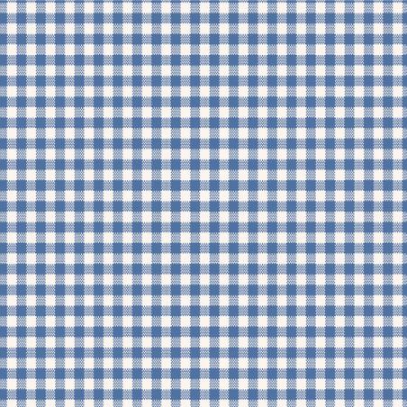 Tilda Wideback Basics Gingham Blue, Tessuto Blu a quadretti Vichy