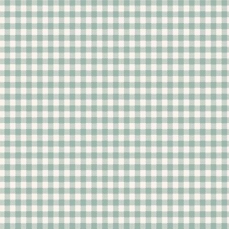 Tilda Wideback Basics Gingham Duckegg, Tessuto Verde Acqua a quadretti Vichy