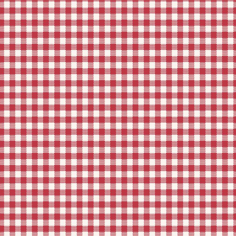 Tilda Wideback Basics Gingham Red, Tessuto Rosso a quadretti Vichy