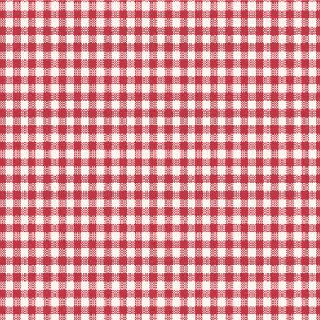 Tilda Wideback Basics Gingham Red, Tessuto Rosso a quadretti Vichy