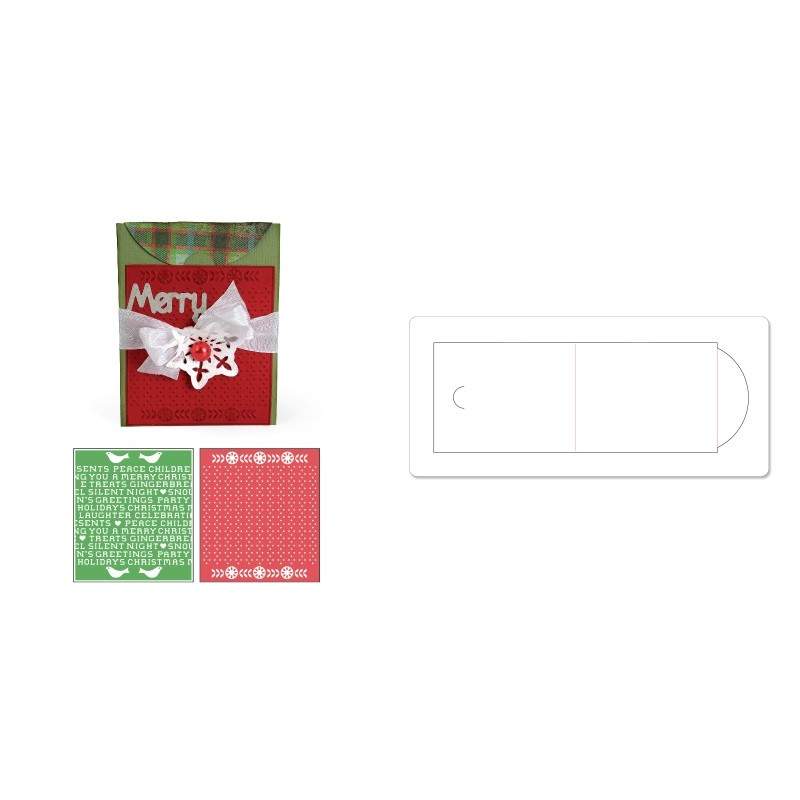 Bigz Die XL w/Bonus Textured Impressions Embossing Folders - Card, A2 w/Flap and Hol Sizzix - Big Shot - 1
